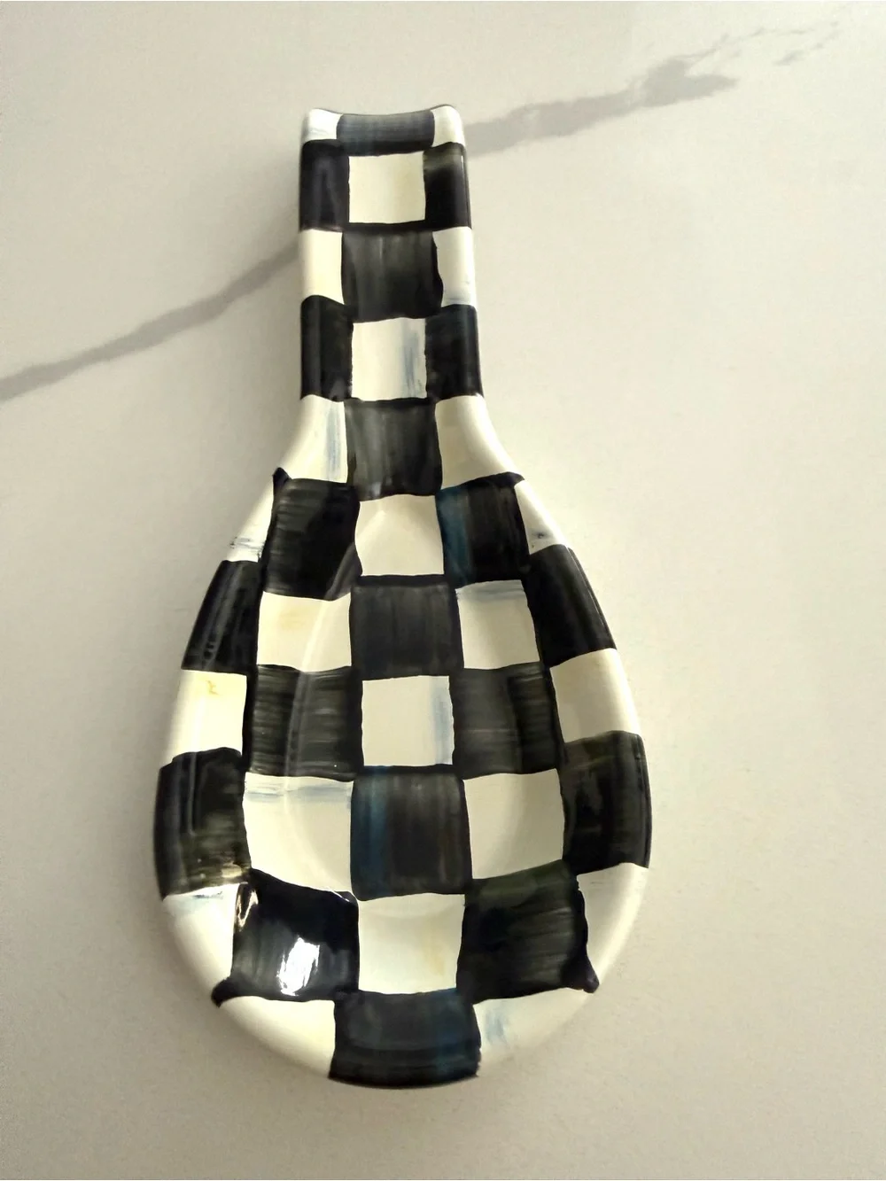 Brand New! Mackenzie Childs Spoon Rest-Courtly Check